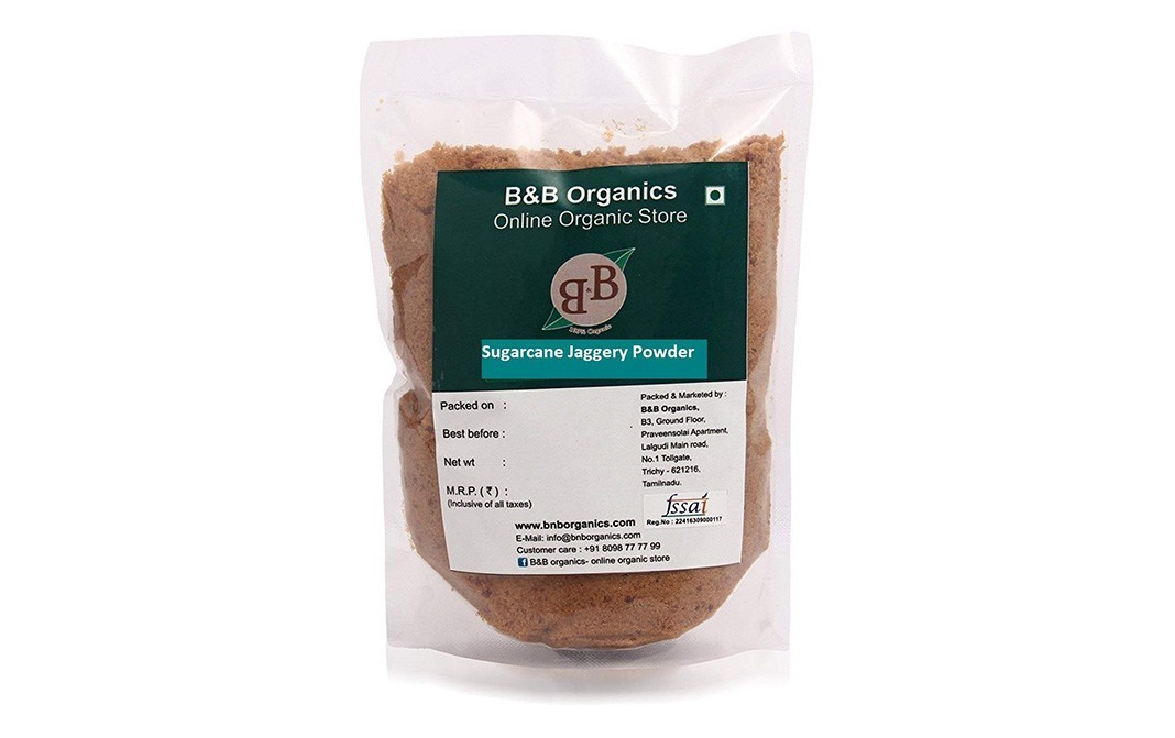 B&B Organics Sugarcane jaggery Powder    Pack  3 kilogram